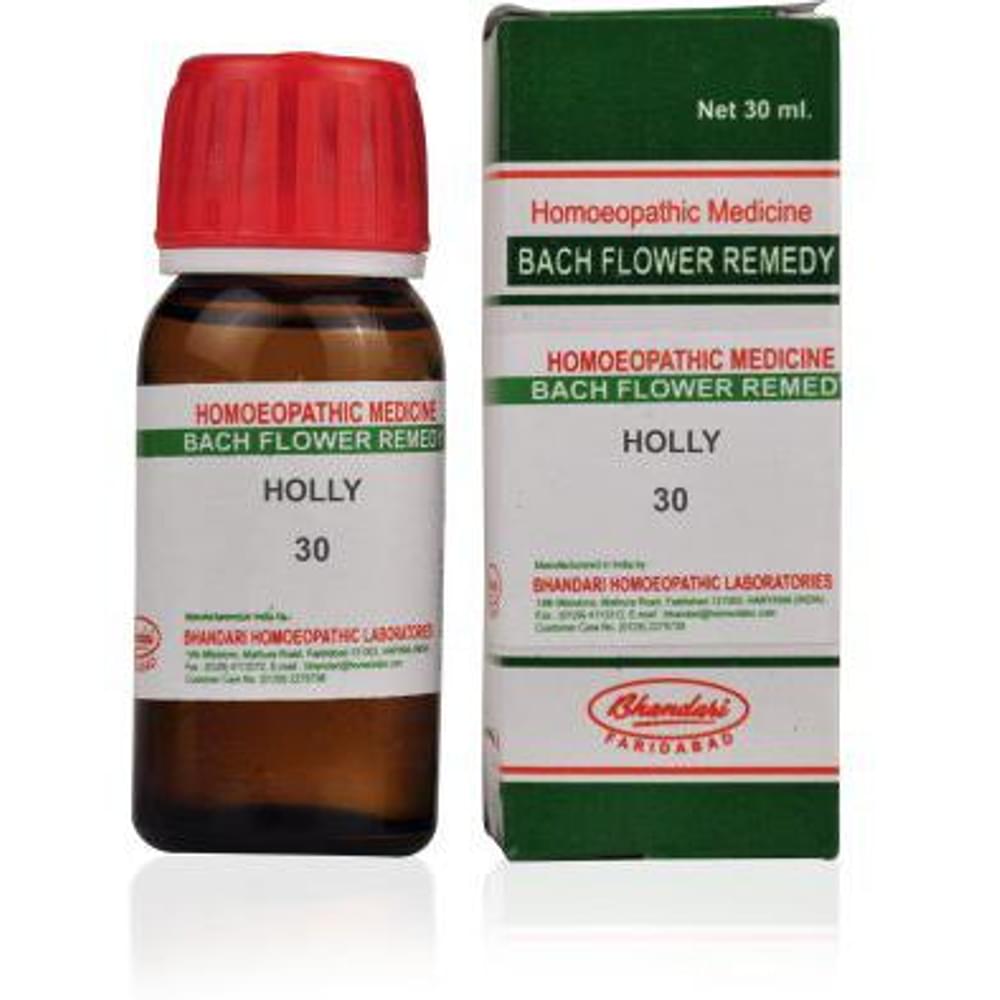 Bhandari Bach Flower Holly 30 bottle of 30 ml Dilution