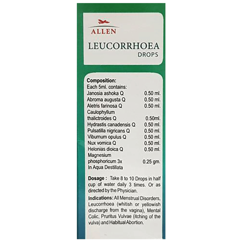 Allen A22 Leucorrhoea Drop bottle of 30 ml Drop Allen A22 Leucorrhoea Drop bottle of 30 ml Drop