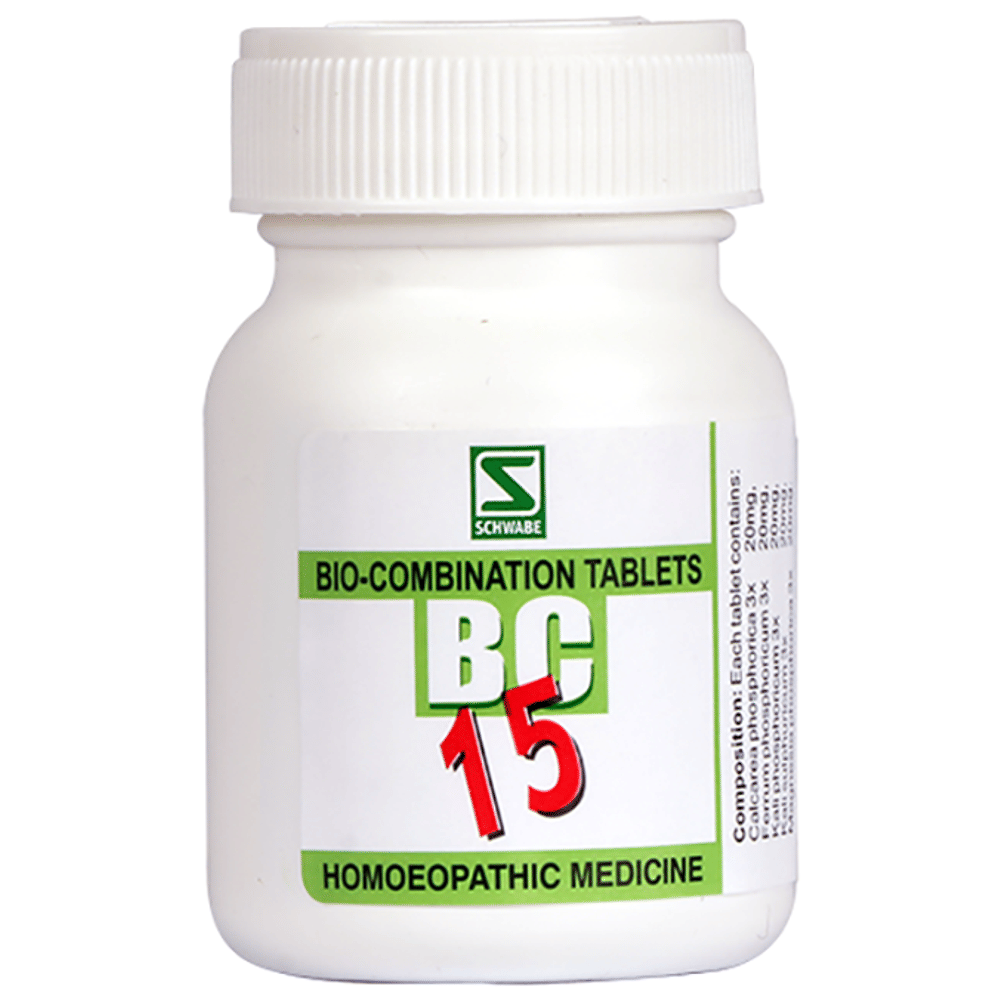 Dr Willmar Schwabe India Bio-Combination 15 (BC 15) Tablet bottle of 20 gm Biocombination Tablet