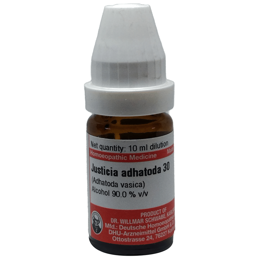 Dr Willmar Schwabe Germany Justicia Adhatoda Dilution 30 bottle of 10 ml Dilution
