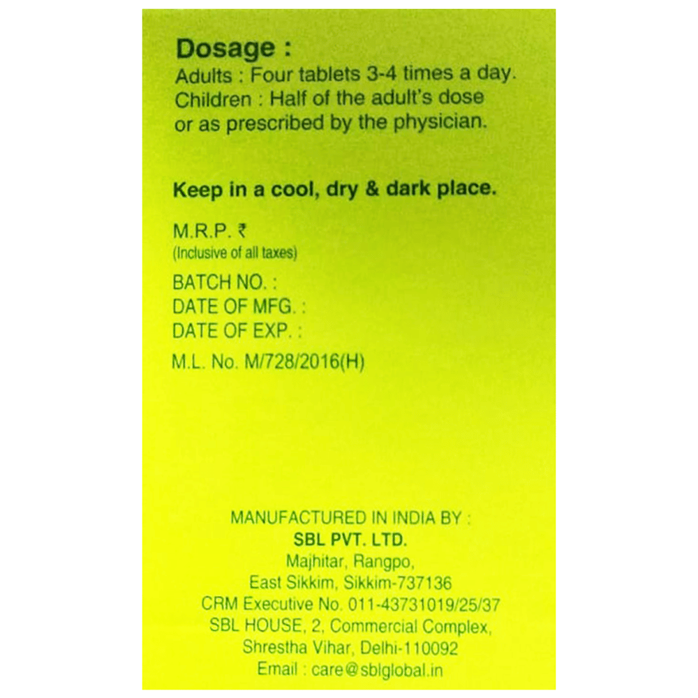 SBL Kali Phosphoricum Biochemic Tablet 200X bottle of 25 gm Biochemic Tablet