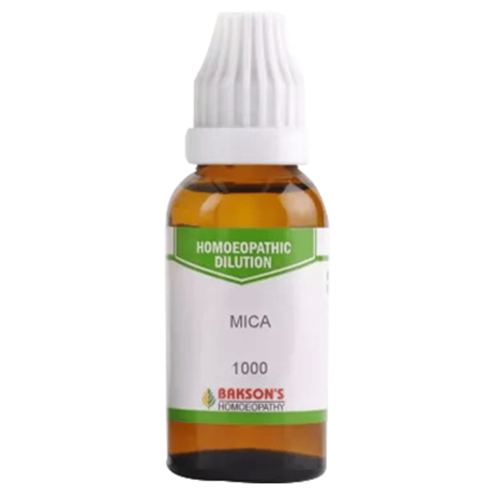 Bakson's Homeopathy Mica Dilution 1000 CH bottle of 30 ml Dilution