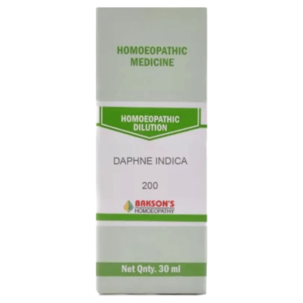 Bakson's Homeopathy Daphne Indica Dilution 200 bottle of 30 ml Dilution Bakson's Homeopathy Daphne Indica Dilution 200 bottle of 30 ml Dilution