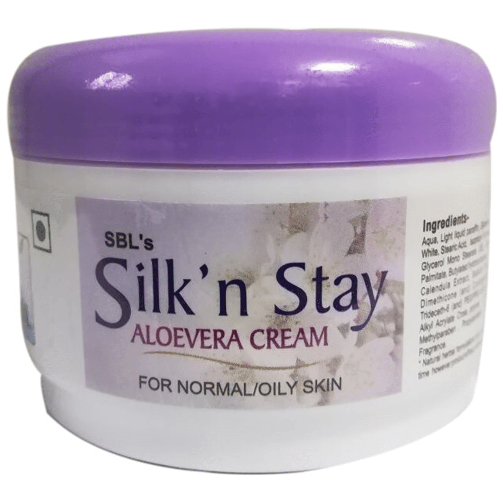 SBL Silk N Stay Aloe Vera Cream for Normal / Oily Skin jar of 200 gm Cream