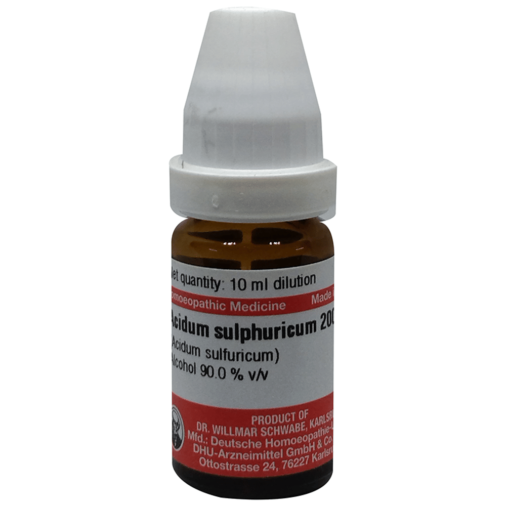 Dr Willmar Schwabe Germany Acidum Sulphuricum Dilution 200 bottle of 10 ml Dilution