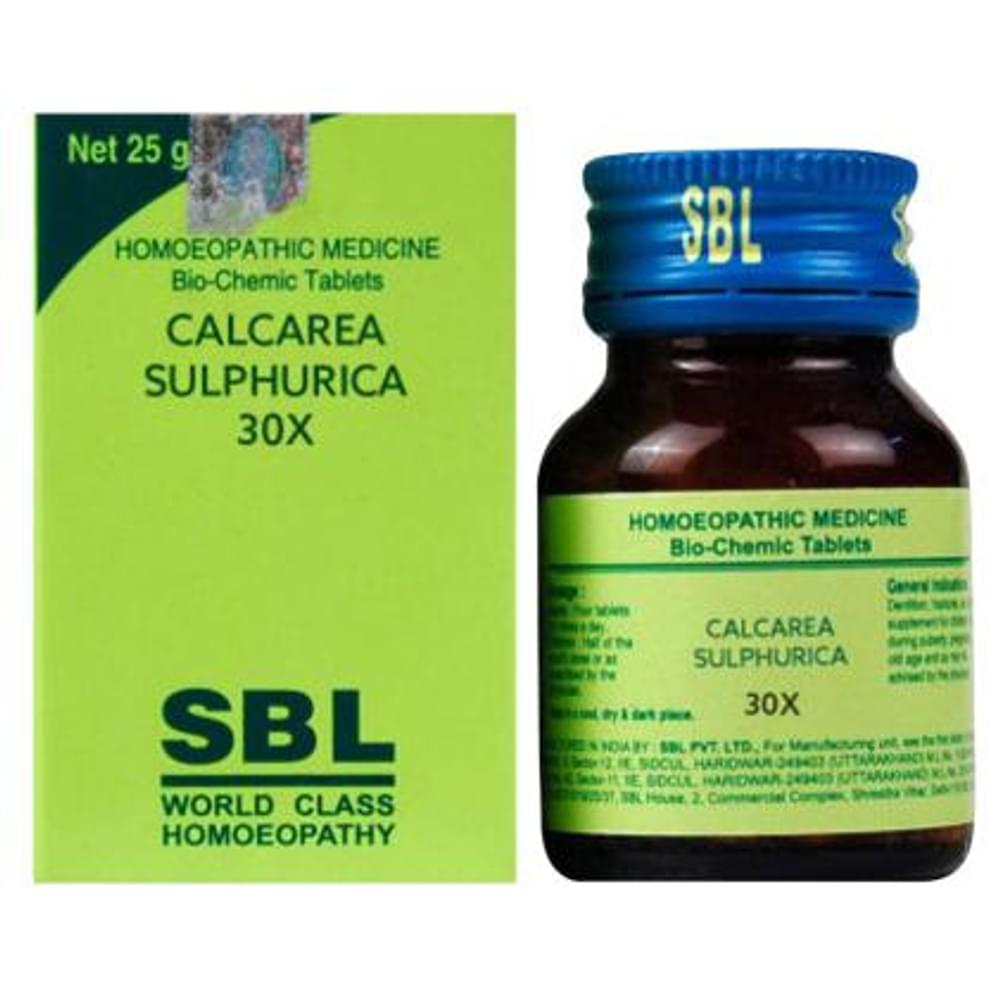 SBL Calcarea Sulphurica Biochemic Tablet 30X bottle of 25 gm Biochemic Tablet