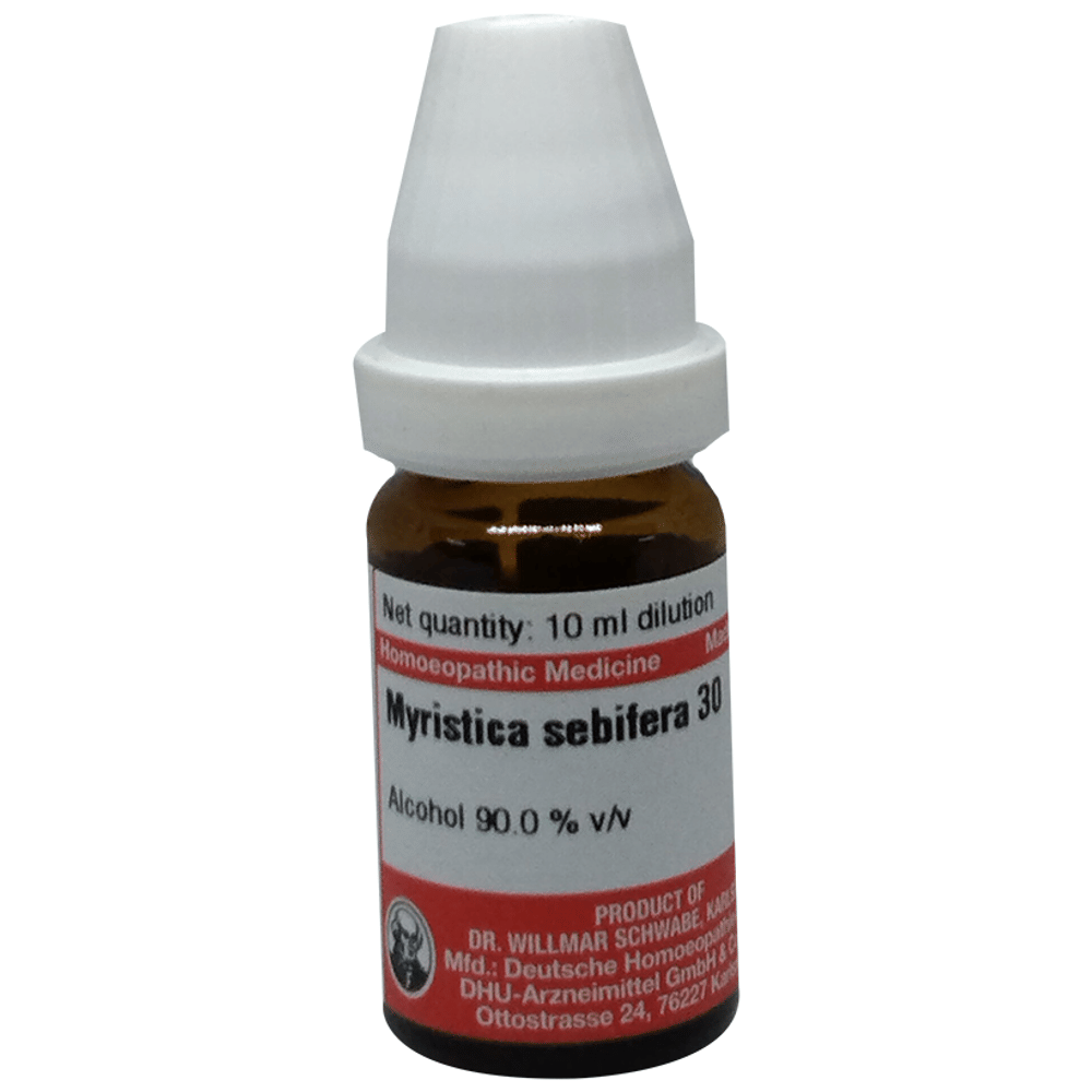 Dr Willmar Schwabe Germany Myristica Sebifera Dilution 30 bottle of 10 ml Dilution