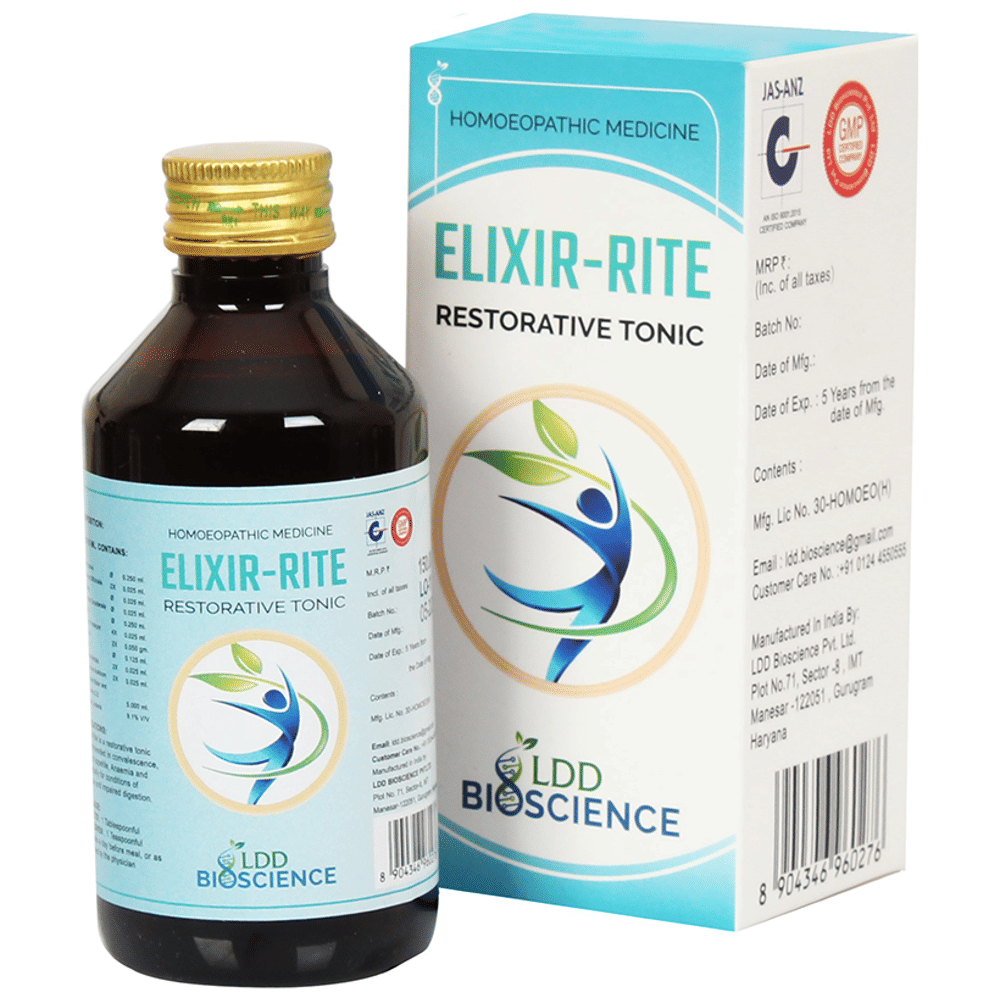 LDD Bioscience Elixir-Rite Restorative Tonic bottle of 180 ml Tonic