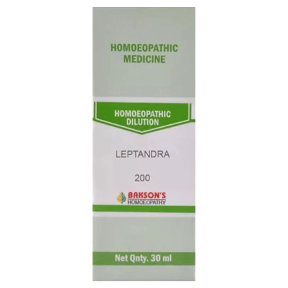 Bakson's Homeopathy Leptandra Dilution 200 bottle of 30 ml Dilution