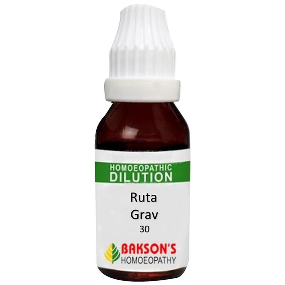 Bakson's Homeopathy Ruta Grav Dilution 30 CH bottle of 30 ml Dilution Bakson's Homeopathy Ruta Grav Dilution 30 CH bottle of 30 ml Dilution