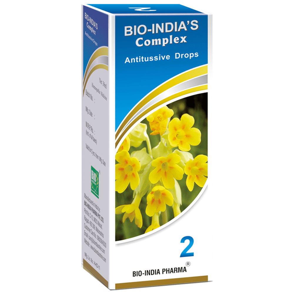 Bio India Complex 2 Antitussive Drop bottle of 30 ml Drop
