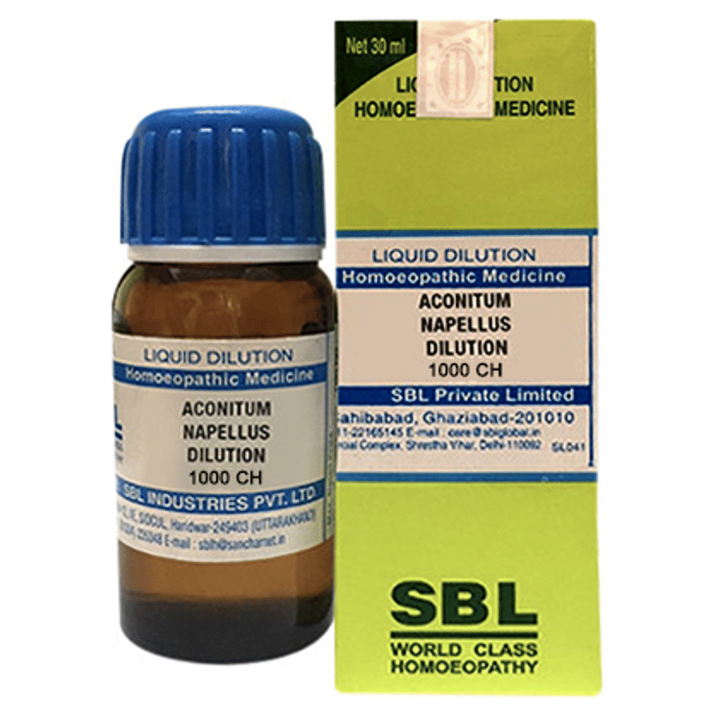 SBL Aconitum Napellus Dilution 1000 CH bottle of 30 ml Dilution SBL Aconitum Napellus Dilution 1000 CH bottle of 30 ml Dilution