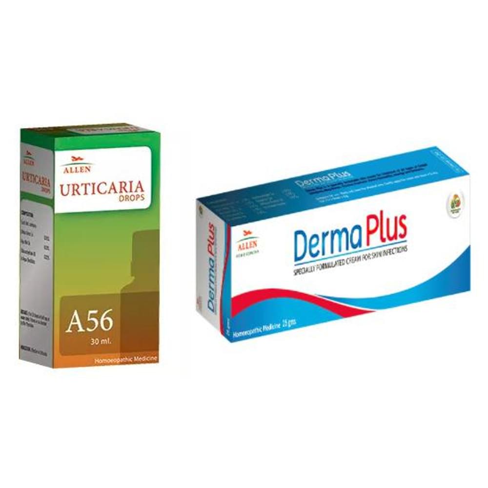 Allen Anti Urticaria Combo (A56 + Derma Plus Cream) packet of 1 Kit