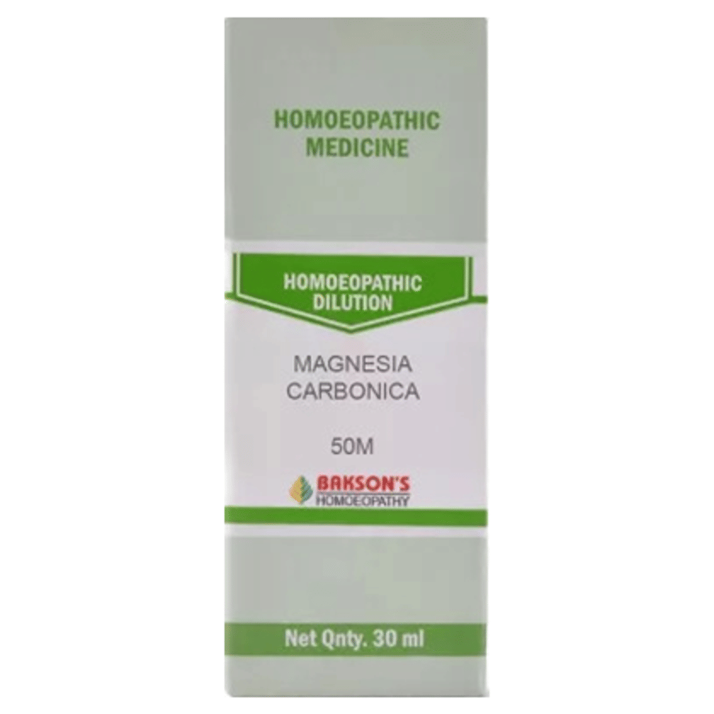 Bakson's Homeopathy Magnesia Carbonica Dilution 50M bottle of 30 ml Dilution