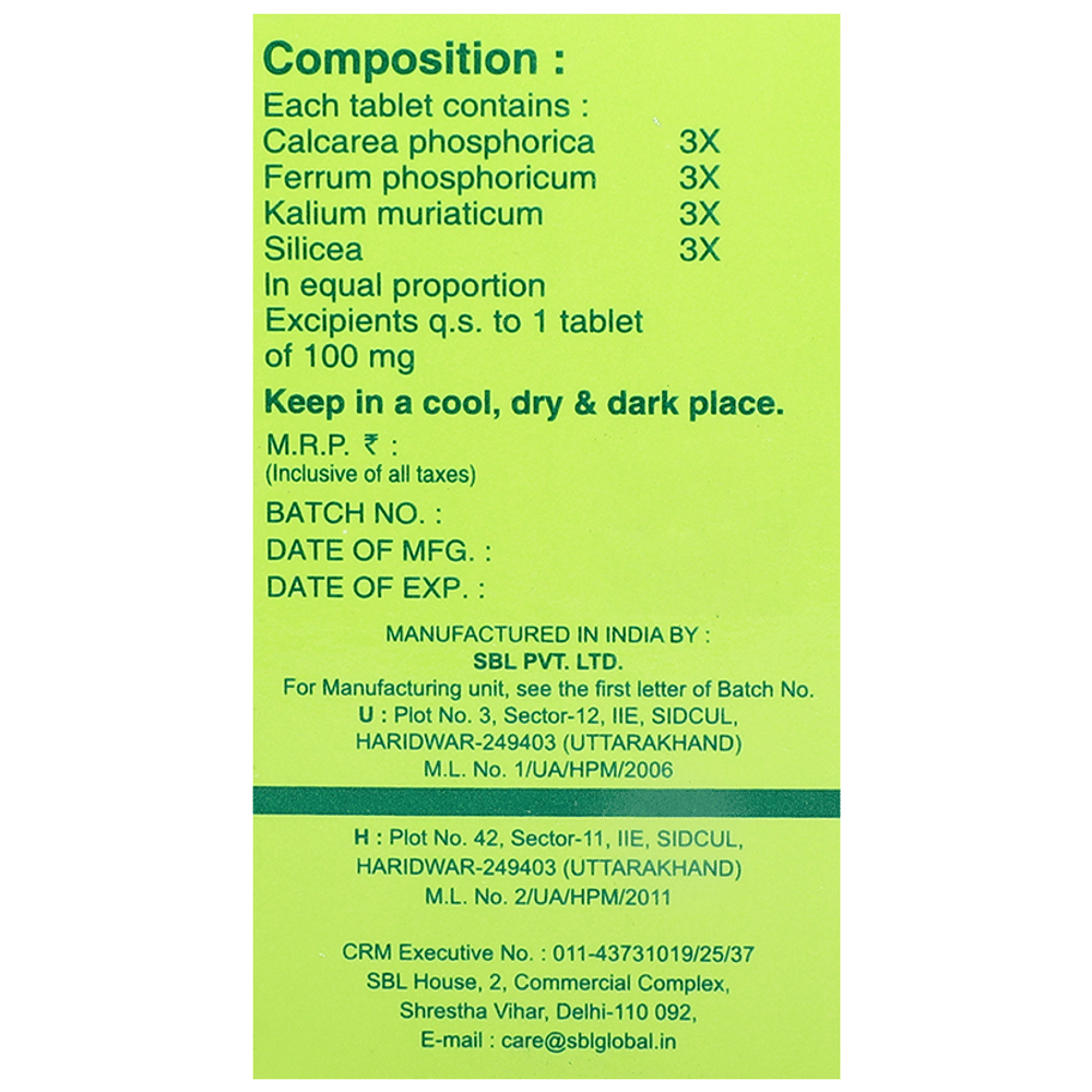 SBL Bio-Combination 22 Tablet bottle of 25 gm Biocombination Tablet