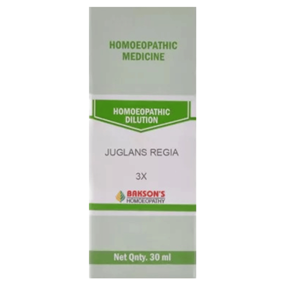 Bakson's Homeopathy Juglans Regia Dilution 3X bottle of 30 ml Dilution