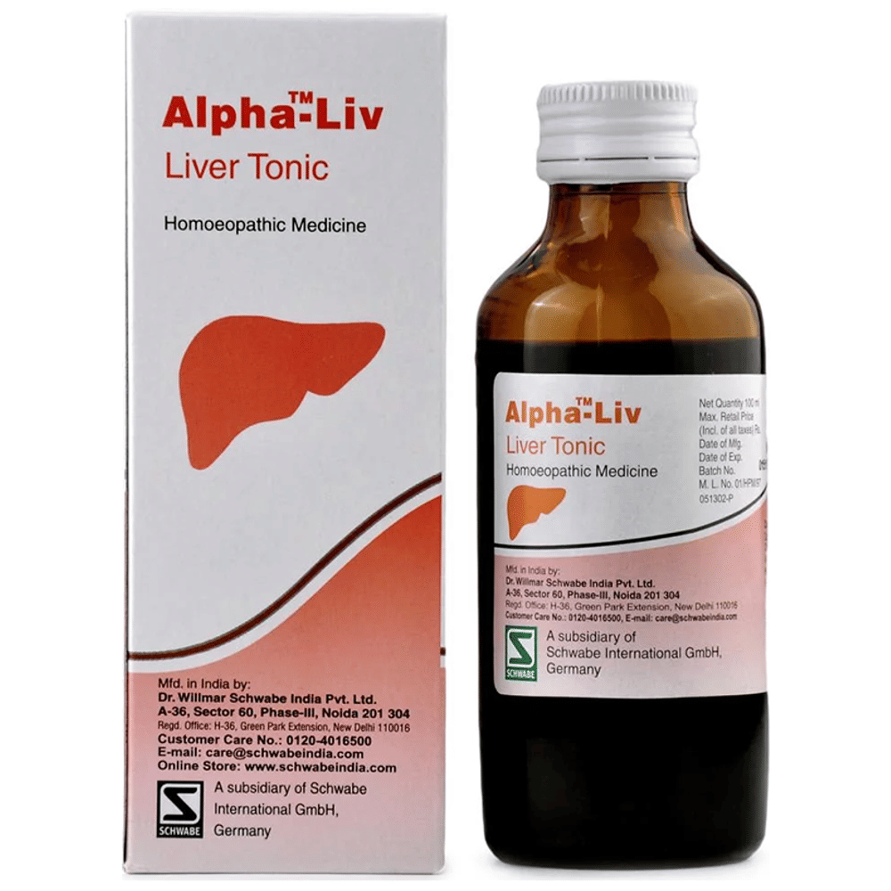 Dr Willmar Schwabe India Alpha-Liv Liver Tonic bottle of 100 ml Tonic Dr Willmar Schwabe India Alpha-Liv Liver Tonic bottle of 100 ml Tonic
