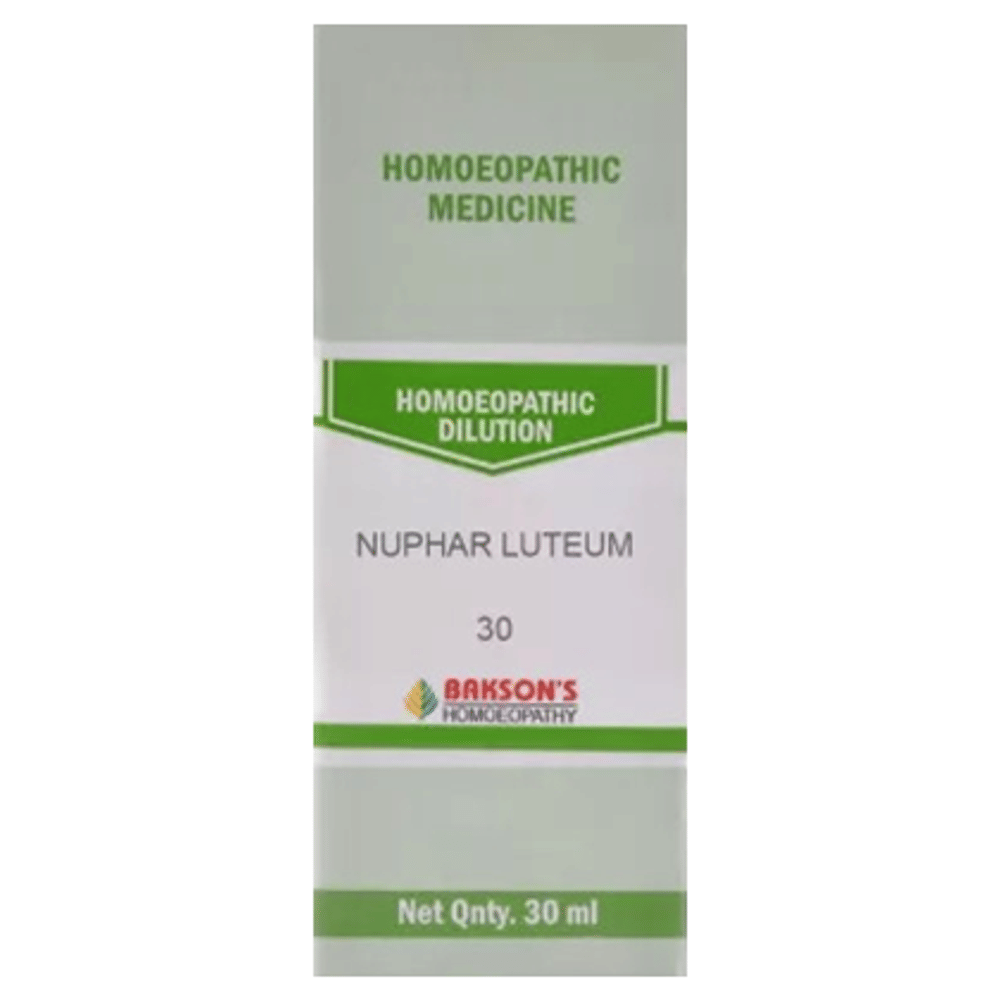 Bakson's Homeopathy Nuphar Luteum Dilution 30 bottle of 30 ml Dilution
