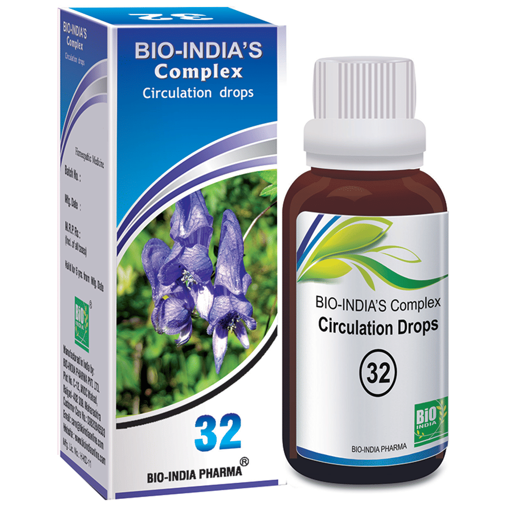 Bio India Complex 32 Circulation Drop bottle of 30 ml Drop