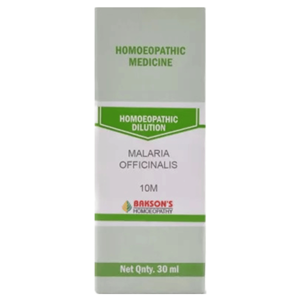 Bakson's Homeopathy Malaria Officinalis Dilution 10M bottle of 30 ml Dilution Bakson's Homeopathy Malaria Officinalis Dilution 10M bottle of 30 ml Dilution
