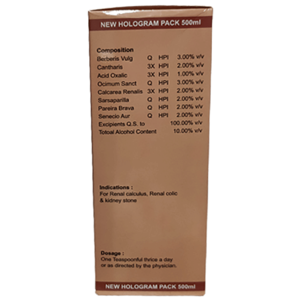 Dr. Wellmans WHL Calculicare Syrup bottle of 500 ml Syrup