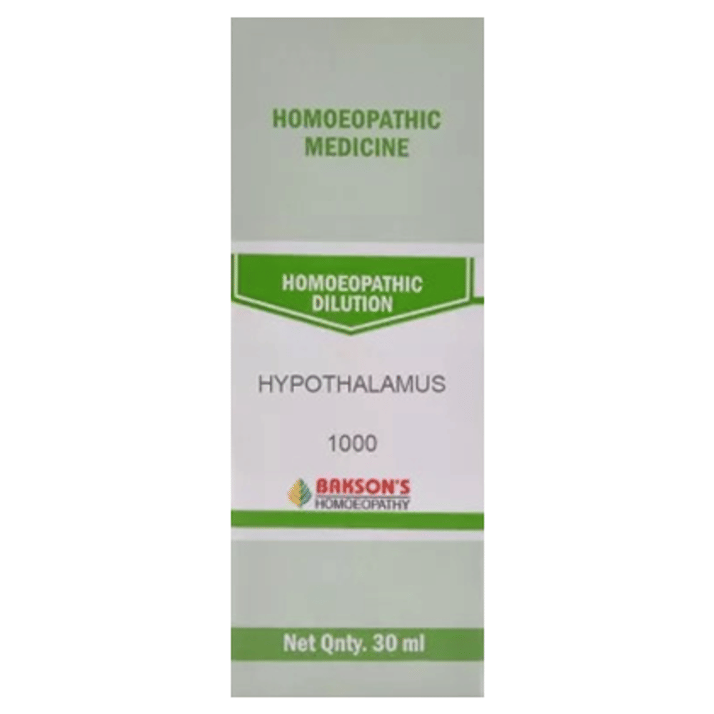 Bakson's Homeopathy Hypothalamus Dilution 1000 CH bottle of 30 ml Dilution