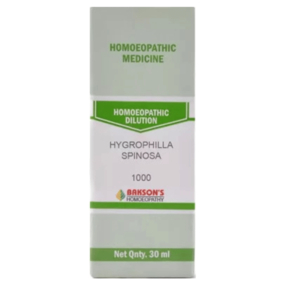 Bakson's Homeopathy Hygrophilla Spinosa Dilution 1000 CH bottle of 30 ml Dilution