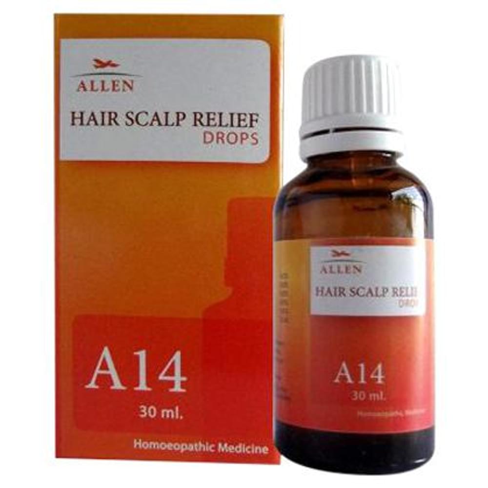 Allen A14 Hair Scalp Relief Drop bottle of 30 ml Drop Allen A14 Hair Scalp Relief Drop bottle of 30 ml Drop