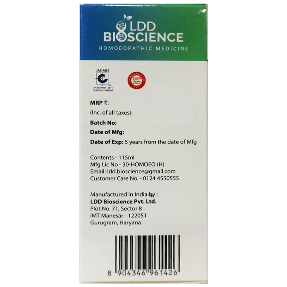 LDD Bioscience LDD Appetiser Syrup bottle of 115 ml Syrup