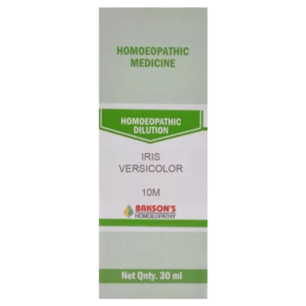 Bakson's Homeopathy Iris Versicolor Dilution 10M bottle of 30 ml Dilution