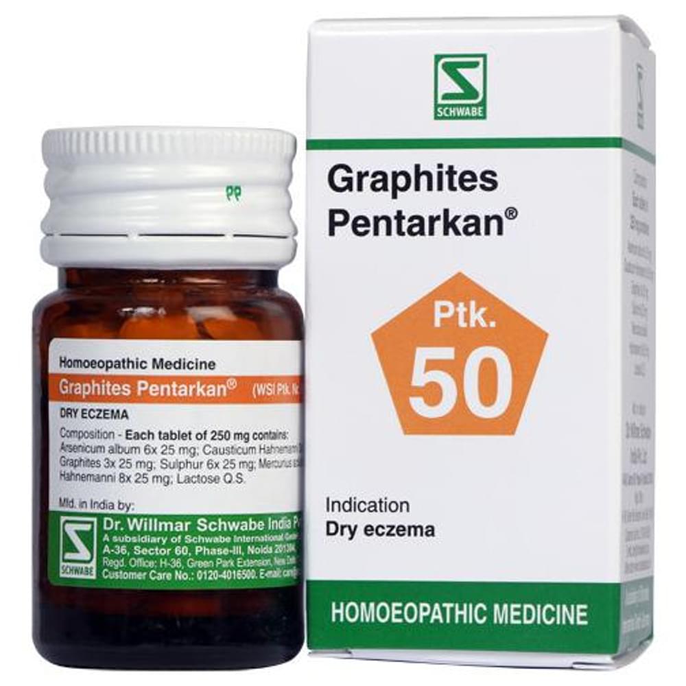 Dr Willmar Schwabe India Graphites Pentarkan Ptk 50 Tablet bottle of 20 gm Tablet