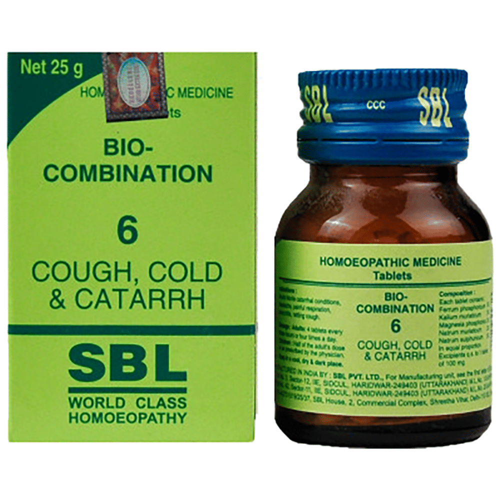SBL Bio-Combination 6 Tablet bottle of 25 gm Biocombination Tablet
