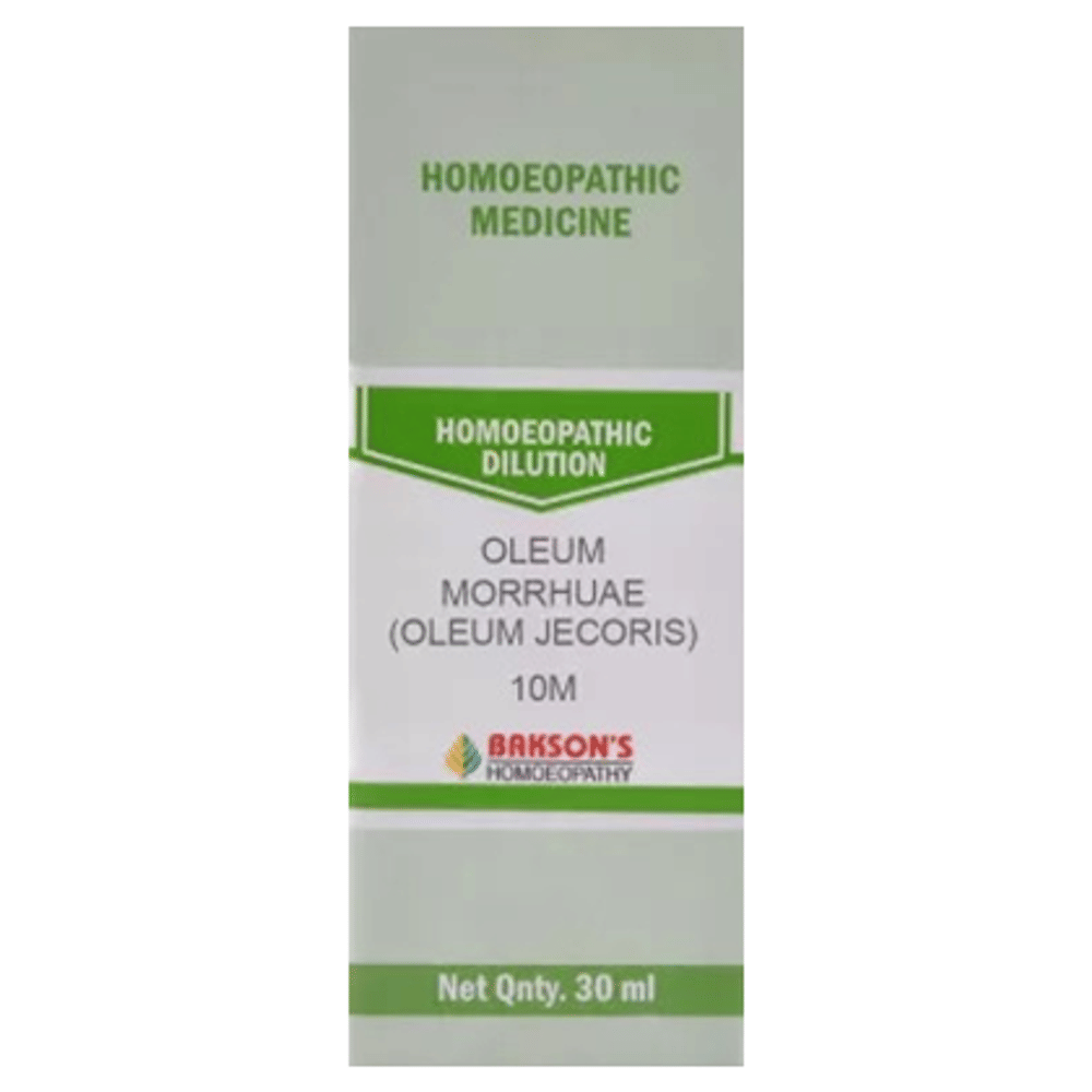 Bakson's Homeopathy Oleum Morrhuae (Oleum Jecoris) Dilution 10M bottle of 30 ml Dilution