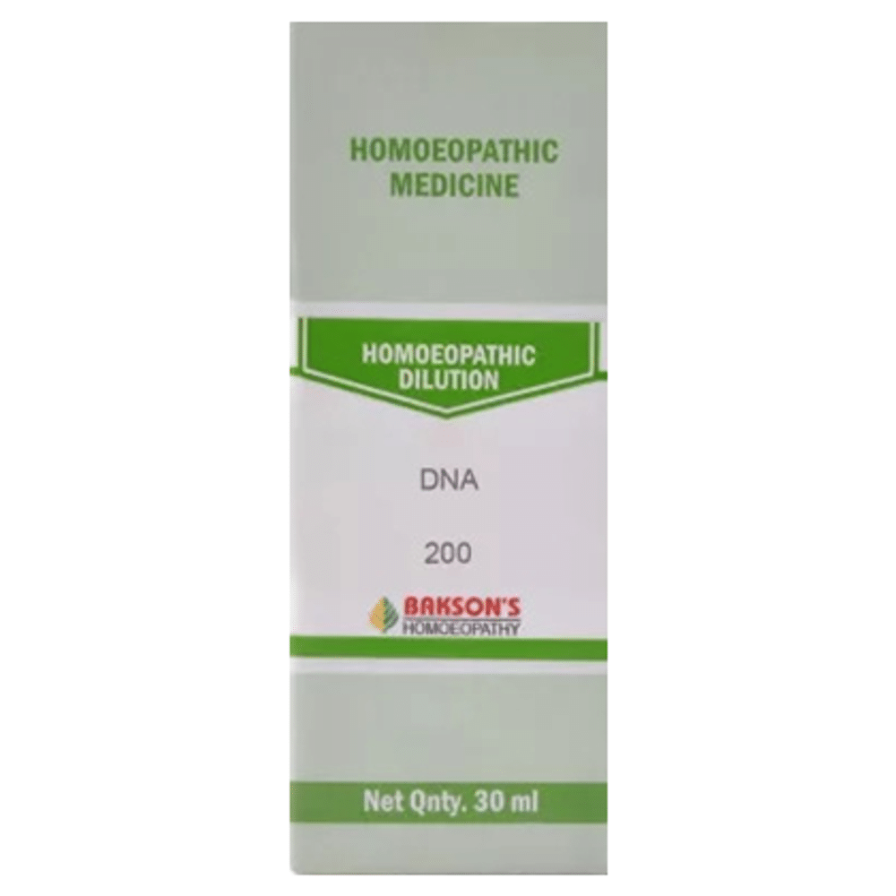 Bakson's Homeopathy Dilution DNA 200 bottle of 30 ml Dilution