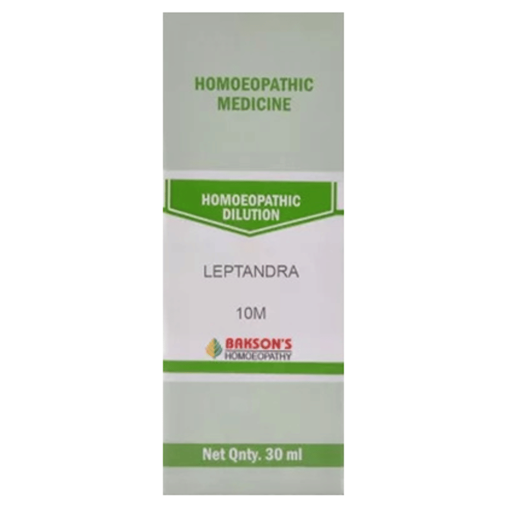 Bakson's Homeopathy Leptandra Dilution 10M bottle of 30 ml Dilution