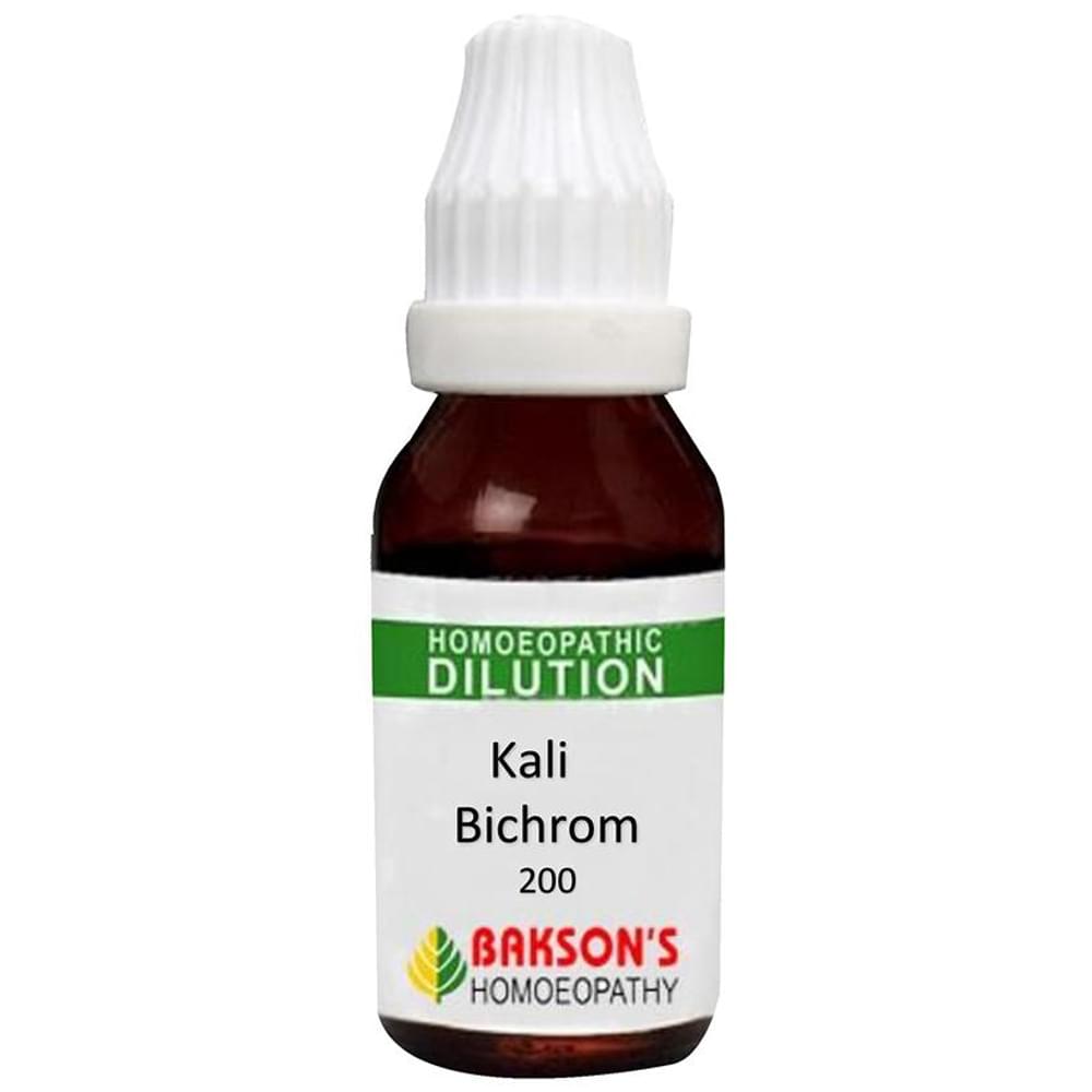 Bakson's Homeopathy Kali Bichrom Dilution 200 CH bottle of 30 ml Dilution