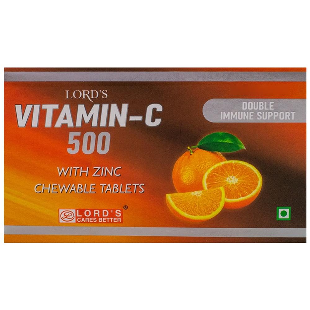 Lord's Vitamin-C 500 with Zinc Chewable Tablet box of 30 Chewable Tablets Lord's Vitamin-C 500 with Zinc Chewable Tablet box of 30 Chewable Tablets