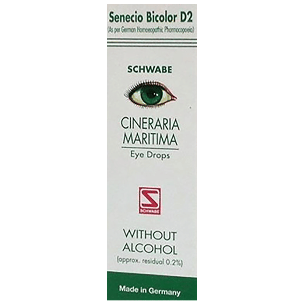 Dr Willmar Schwabe Germany Cineraria Maritima Without Alcohol Eye Drop bottle of 10 ml Eye Drop