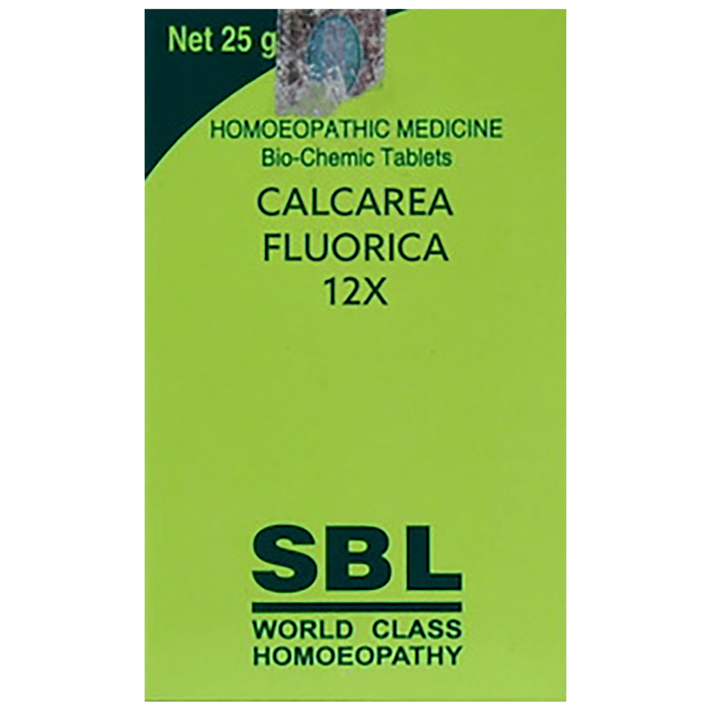 SBL Calcarea Fluorica Biochemic Tablet 12X bottle of 25 gm Biochemic Tablet