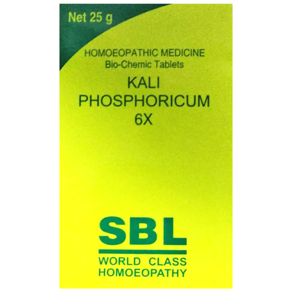 SBL Kali Phosphoricum Biochemic Tablet 6X bottle of 25 gm Biochemic Tablet
