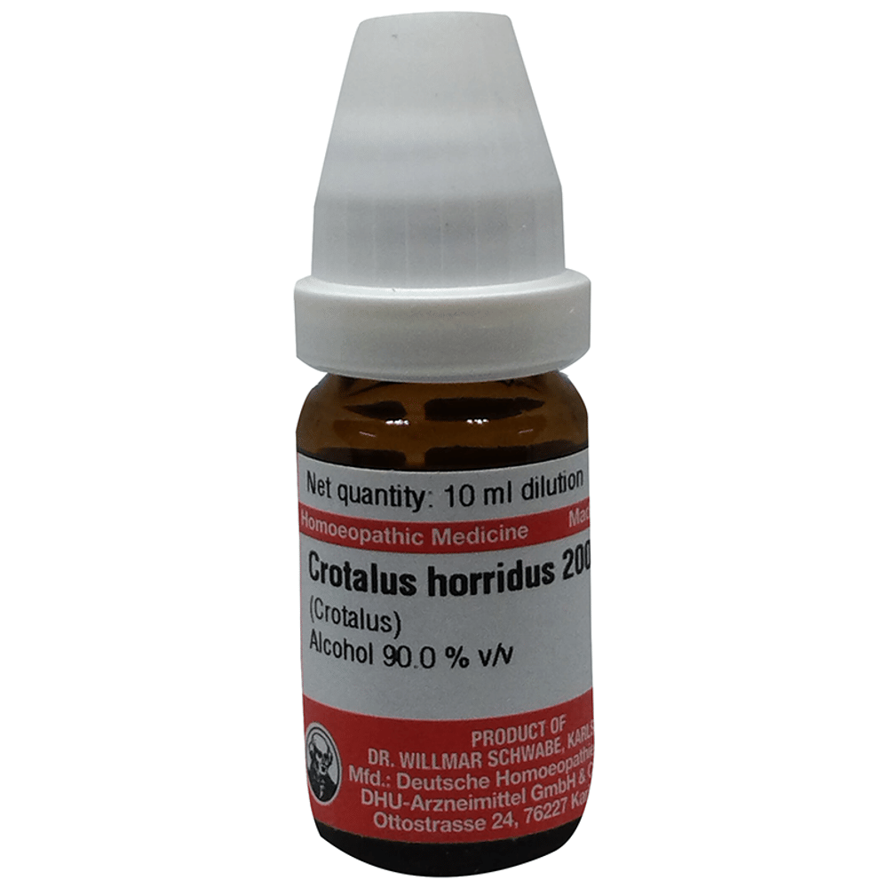 Dr Willmar Schwabe Germany Crotalus Horridus Dilution 200 bottle of 10 ml Dilution