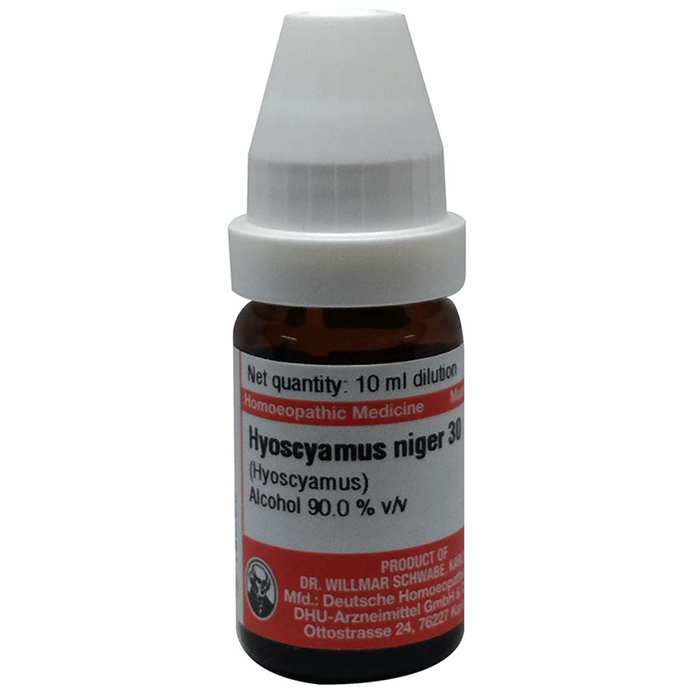 Dr Willmar Schwabe Germany Hyoscyamus Niger Dilution 30 bottle of 10 ml Dilution