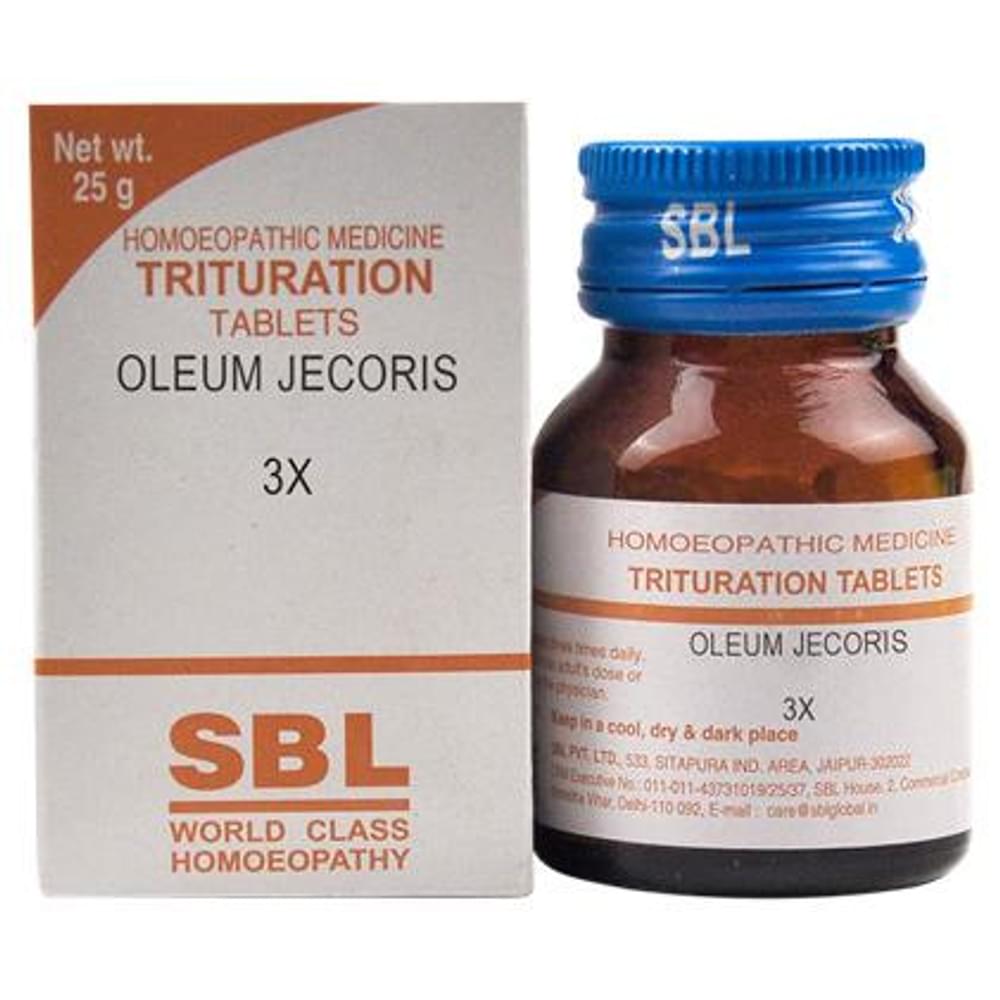 SBL Oleum Jecoris Trituration Tablet 3X bottle of 25 gm Trituration Tablet