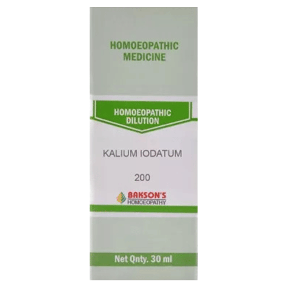 Bakson's Homeopathy Kalium Iodatum Dilution 200 bottle of 30 ml Dilution