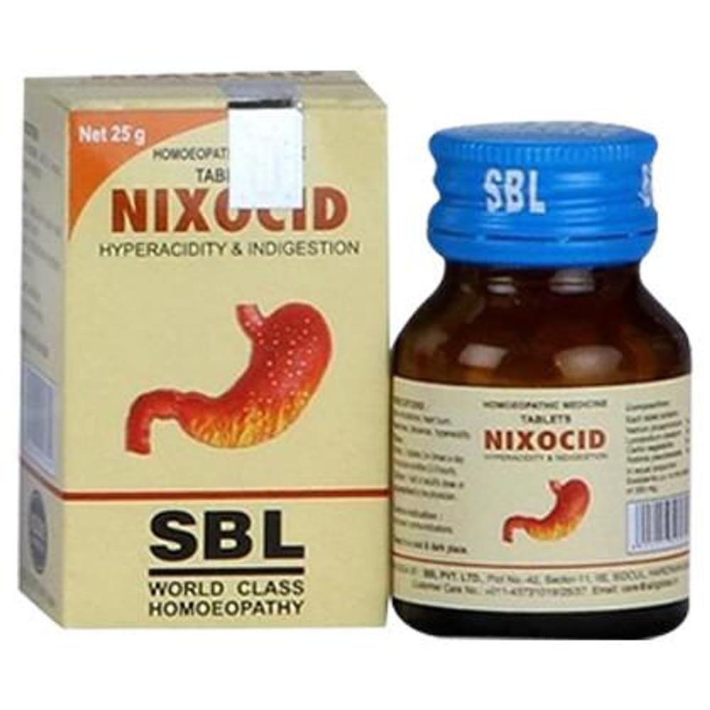 SBL Nixocid Tablet bottle of 25 gm Tablet