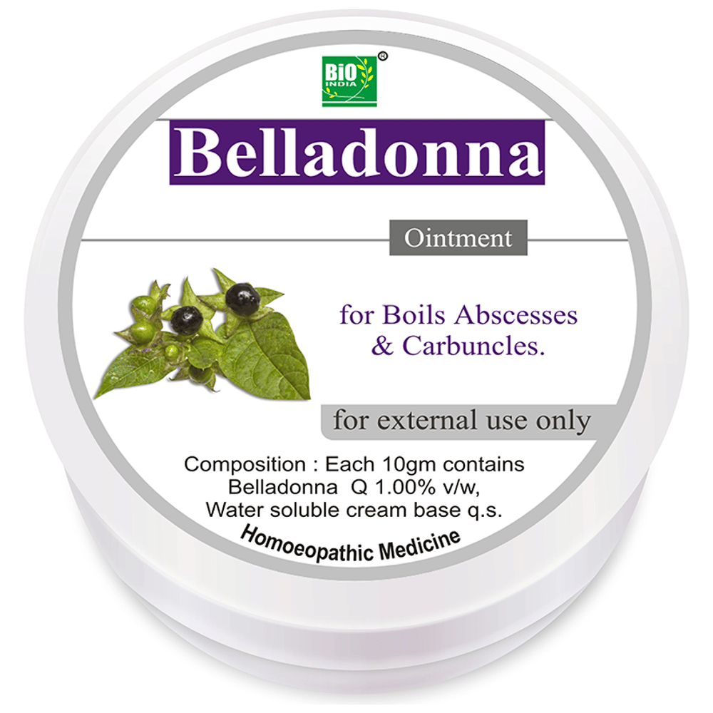 Bio India Belladonna Ointment jar of 30 gm Ointment
