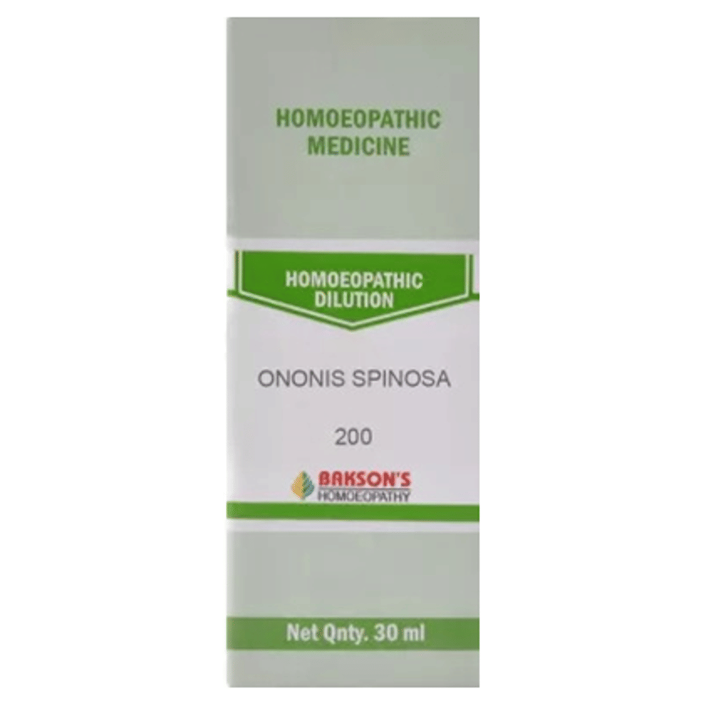 Bakson's Homeopathy Ononis Spinosa Dilution 200 bottle of 30 ml Dilution