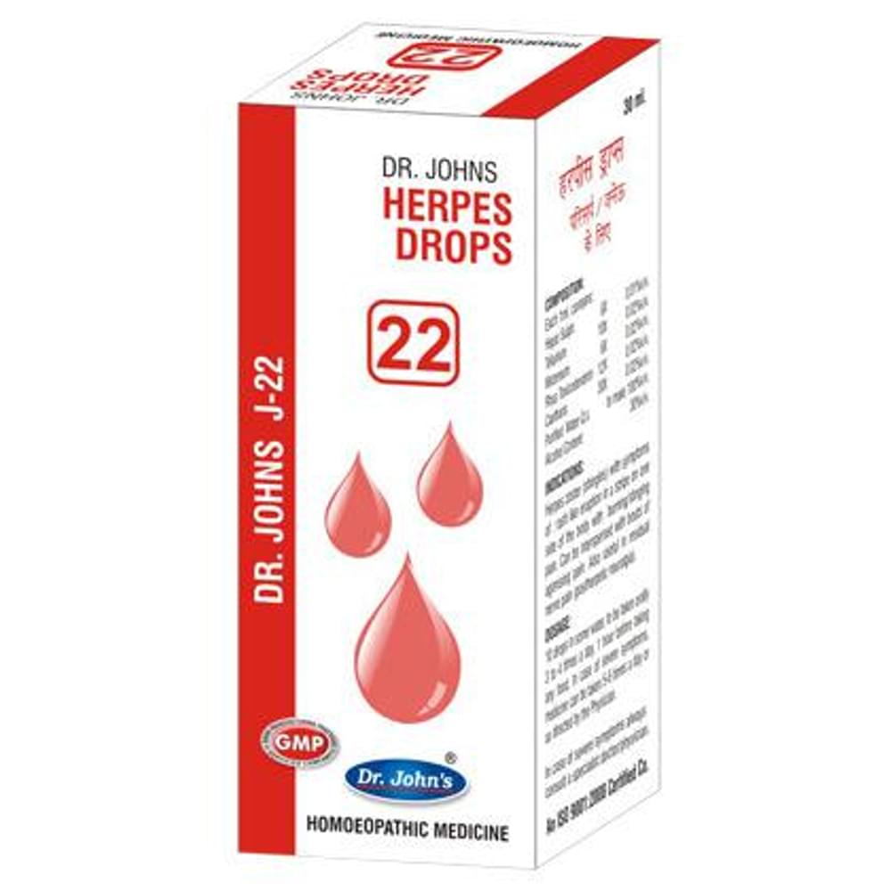 Dr. Johns J-22 Herpes Drop bottle of 30 ml Drop Dr. Johns J-22 Herpes Drop bottle of 30 ml Drop