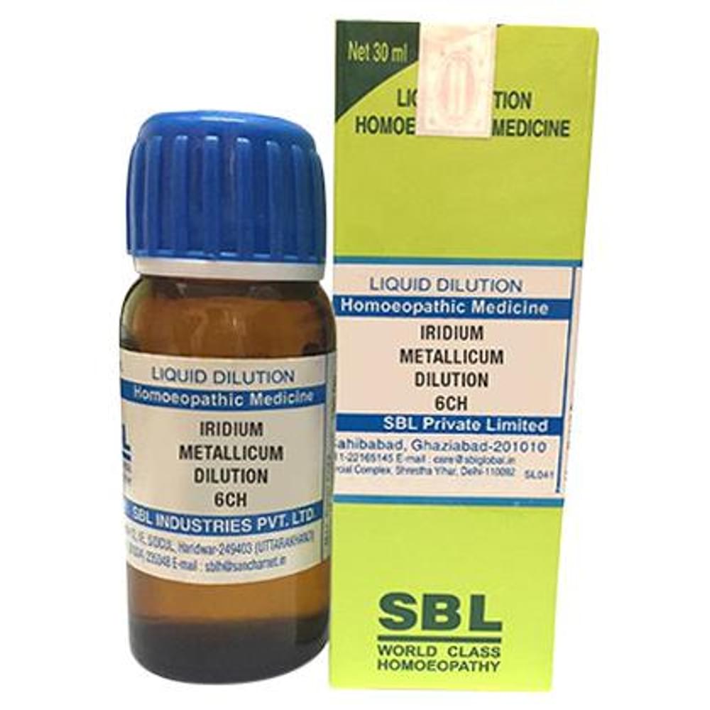 SBL Iridium Metallicum Dilution 6 CH bottle of 30 ml Dilution