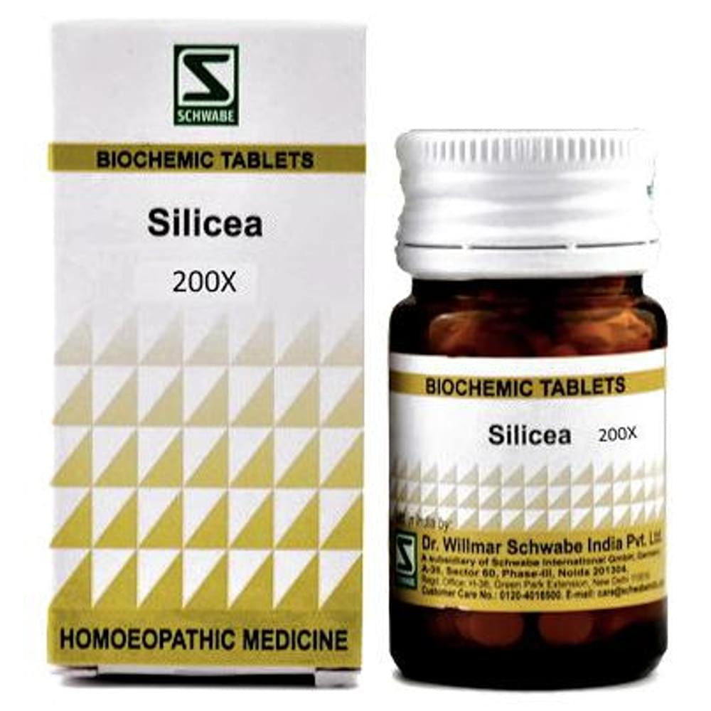 Dr Willmar Schwabe India Silicea Biochemic Tablet 200X bottle of 20 gm Biochemic Tablet